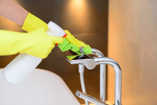 Turnover cleaning setup for an Airbnb rental