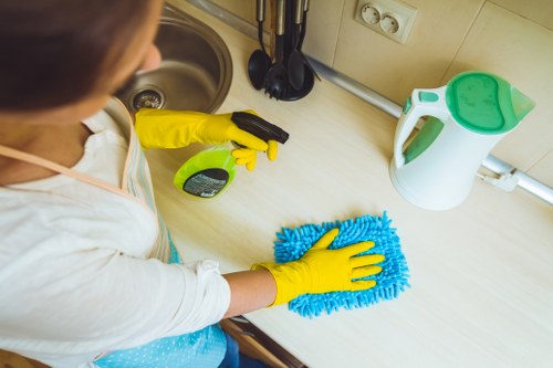 Removing a stain from an area rug