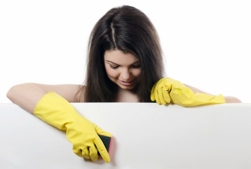 Carpet cleaning equipment in action on a floor